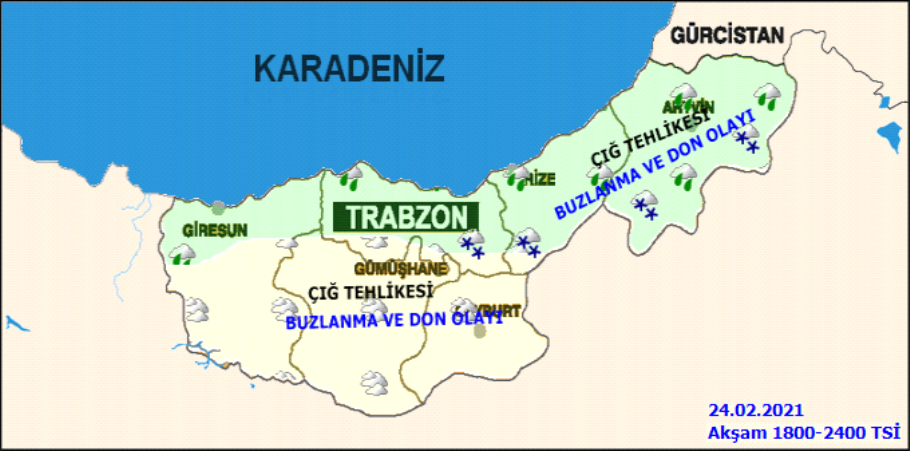 Doğu Karadeniz de Çığ Tehlikesine Dikkat