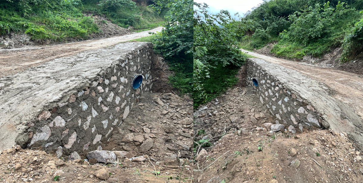 Kuzgun Köyü'nde Menfez Yenilendi